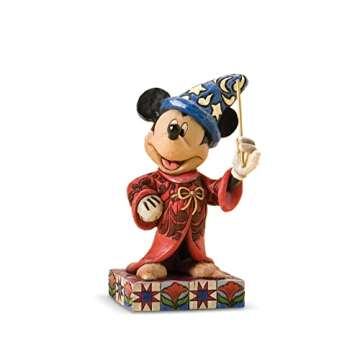 Enesco Disney Traditions Collection by Jim Shore Sorcerer Mickey Mouse Holding Wand Figurine- Resin ...