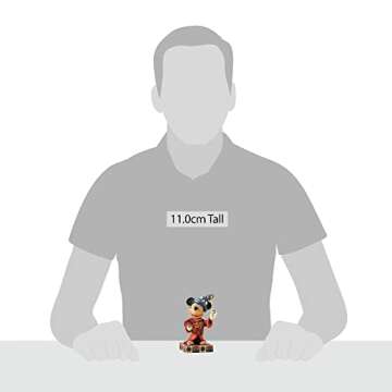 Enesco Disney Traditions Collection by Jim Shore Sorcerer Mickey Mouse Holding Wand Figurine- Resin Hand Crafted Painted Fantasia Collectible Disney Figurines Decorative Home Decor Statue, 4.2 Inch