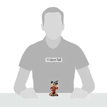Enesco Disney Traditions Collection by Jim Shore Sorcerer Mickey Mouse Holding Wand Figurine- Resin Hand Crafted Painted Fantasia Collectible Disney Figurines Decorative Home Decor Statue, 4.2 Inch