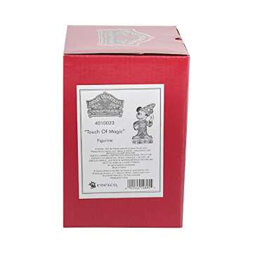 Enesco Disney Traditions Collection by Jim Shore Sorcerer Mickey Mouse Holding Wand Figurine- Resin Hand Crafted Painted Fantasia Collectible Disney Figurines Decorative Home Decor Statue, 4.2 Inch