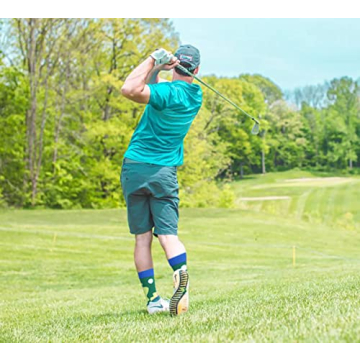 Vibrant Golf Pattern Crew Socks for Fun Gifting