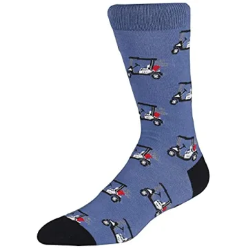 Vibrant Golf Pattern Crew Socks for Fun Gifting