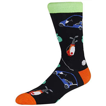Vibrant Golf Pattern Crew Socks for Fun Gifting
