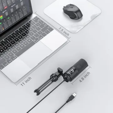 FIFINE USB Condenser Microphone for Streaming & Recording