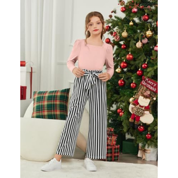 Arshiner Girls Clothing Sets Cute 3 Pcs Outfit 8-10 Years