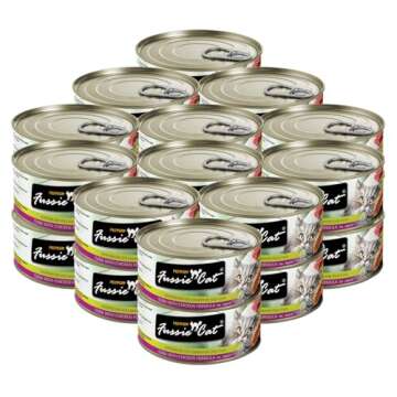 Fussie Cat Premium Tuna with Chicken in Aspic - Grain-Free Wet Cat Food - 24 Cans