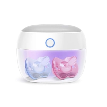 Papablic Portable Pacifer Sanitizer, UV Light Sanitizer Case for Pacifer, USB Rechargeable Mini Paci...