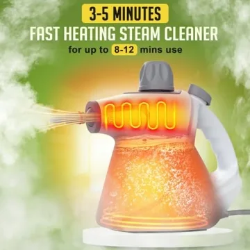 Powerful Handheld Steam Cleaner with Accessories