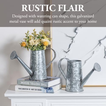 MyGift Vintage Watering Can Decorative Vases Set of 2