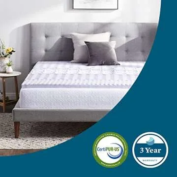 LUCID Lavender-Infused Mattress Topper Twin - 2 Inch Comfort