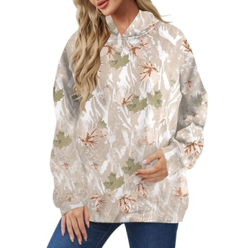 Lauweion Women’s Oversized Camo Hoodie for Cozy Style