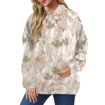 Lauweion Women’s Oversized Camo Hoodie for Cozy Style