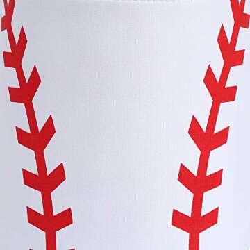 E-FirstFeeling Baseball Basket Easter Baskets Canvas Easter Eggs Hunt Baskets Halloween Basket Trick or Treat Basket Candy Bucket Tote for Halloween Easter (Baseball)