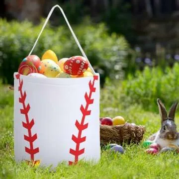 Durable E-FirstFeeling Baseball Basket for Easter & Halloween