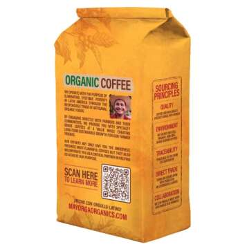 Mayorga Decaf Dark Roast Coffee 5lb Bag - Smoothest Organic Coffee - 100% Arabica