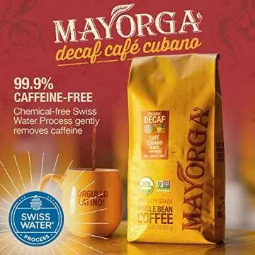 Mayorga Decaf Dark Roast Coffee - 5lb Organic Whole Beans