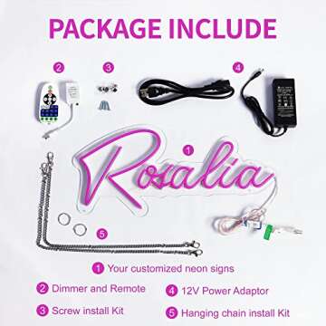 FIREOCITY Neon Sign Custom, Personalized Neon Signs for Decoration, Gift, Party, Event, Company Logo or Business Signs neon Signs, Acrylic