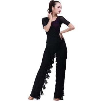 Elegant Women's Tassels Dance Pants for Performance