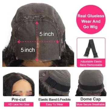 Shop BVWCBJ 28 Inch Glueless Body Wave Wig for Women