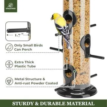 Kingsyard Durable Metal Bird Feeder - Attract More Birds