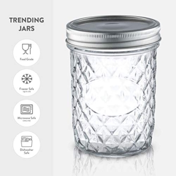 Paksh Novelty 12-Pack Wide Mouth Mason Jars for Canning