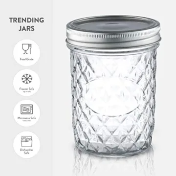 Paksh Novelty 12-Pack Wide Mouth Mason Jars for Canning