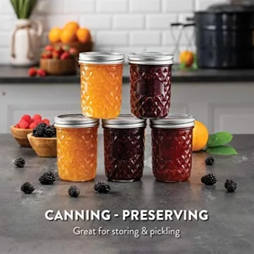 Paksh Novelty 12-Pack Wide Mouth Mason Jars for Canning