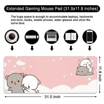 Amrgik Kawaii Mouse Pad XL Durable & Stylish for All