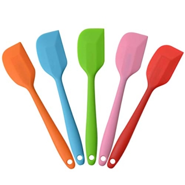 Heat Resistant Silicone Spatula Set with Stainless Steel Core