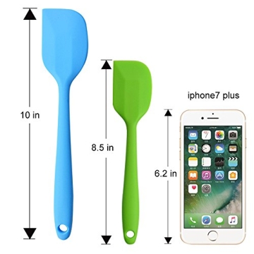 Heat Resistant Silicone Spatula Set with Stainless Steel Core