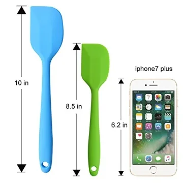 Heat Resistant Silicone Spatula Set with Stainless Steel Core