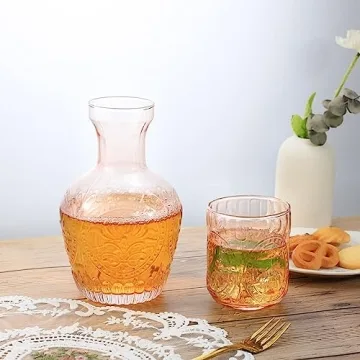 Stylish RockTrend Glass Carafe and Tumbler Set for Home