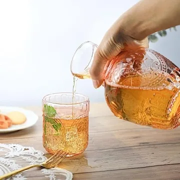 Stylish RockTrend Glass Carafe and Tumbler Set for Home