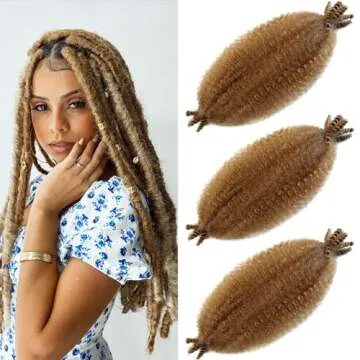 Afro Twist Hair 12 Inch Marley Twist Braiding Hair 3 Packs Marley Hair Springy Afro Twist Hair Pre-Separated Spring Twist Hair Natural Black Kinky Twist Hair Extensions for Women