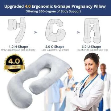 Sasttie Pregnancy Pillows for Sleeping, U Shaped Full Body Pillow for Side Sleepers, Maternity Pillow for Pregnant Women with Removable Velvet Cover, Pregnancy Must Haves, Grey