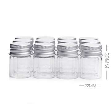 Cute 5ML Tiny Jars - Ideal For Crafts & Wedding Gifts