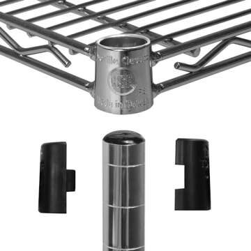 Seville Classics UltraDurable Heavy Duty NSF Solid Steel Wire Rack Storage Unit Wheels, 5-Tier Shelving, 60" W x 24" D