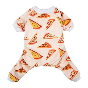 CuteBone Soft & Stretchy Dog Pajamas - Cozy Pet Jammies Breathable Jumpsuit for Small Dogs - All-Sea...