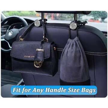 Stylish MTGOCHA Bling Car Purse Hooks for Your Car