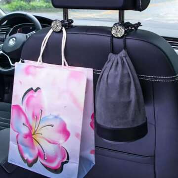 Stylish MTGOCHA Bling Car Purse Hooks for Your Car