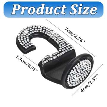 Stylish MTGOCHA Bling Car Purse Hooks for Your Car