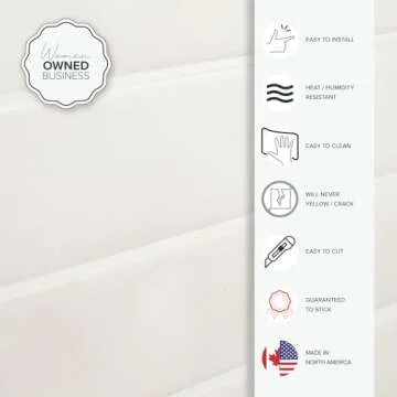 Smart Tiles Peel and Stick Backsplash - 5 Sheets of 11.43" x 9" - 3D Adhesive Peel and Stick Tile Backsplash for Kitchen, Bathroom, Wall Tile