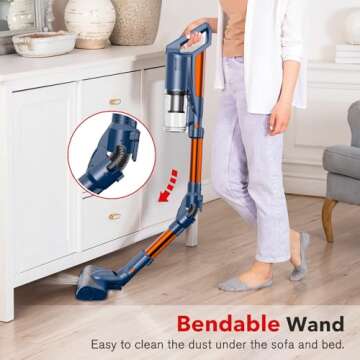 Whall Cordless Vacuum Cleaner with 25KPa Suction Power