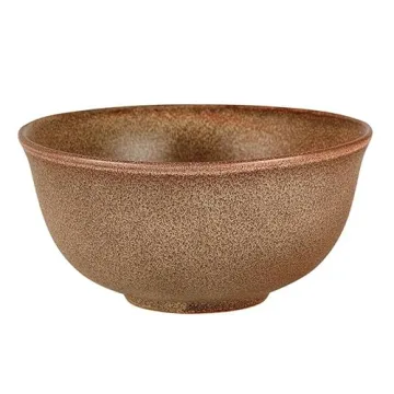 47th & Main Glazed Ceramic Jam Bowl Serving Dish, 4.5"Dia x 2"H, Brown