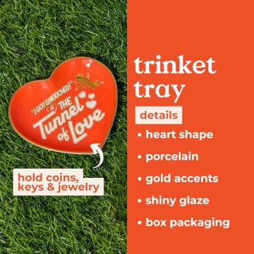 Cute Heart-Shaped Trinket Tray - Tunnel of Love Design