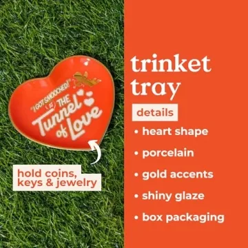 Cute Heart-Shaped Trinket Tray - Tunnel of Love Design