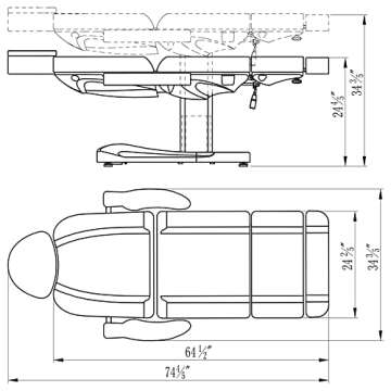 Dir Facial Beauty Med Spa Chair Medical Aesthetic Chair Podiatry Chair with 3 Motors Ink