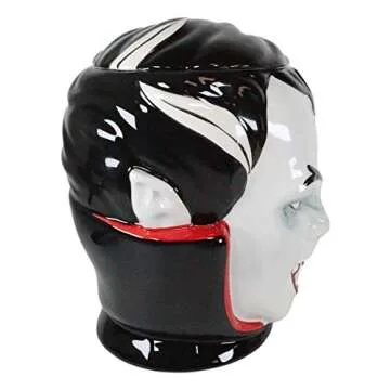 Ebros Ceramic Count Dracula Vampire Cookie Jar Decorative Figurine 7.75" Tall Ossuary Macabre Vampires Underworld Undead Halloween Kitchen Decor Accessory