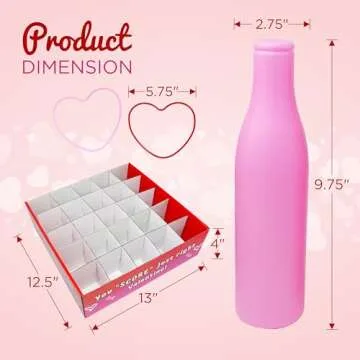 Valentine Bottle Ring Toss Game for Kids Party Activity, Indoor/Outdoor Backyard Yard Carnival Game, Classroom Valentine's Party Games for Kids and Adults Party Supplies by 4E's Novelty
