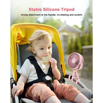 Coohea Portable Stroller Fan with Flexible Tripod